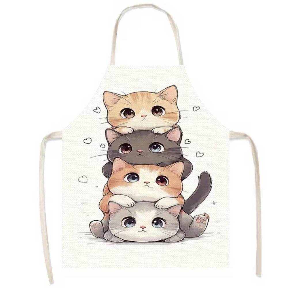 Cute Kitchen Apron โ Grandma, Sunflower, Cat & Bumblebee Prints - Picture 4 of 6